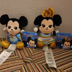 NWT 2021 Walt Disney World 50th Anniversary Wishables Plush Mickey Minnie Mouse